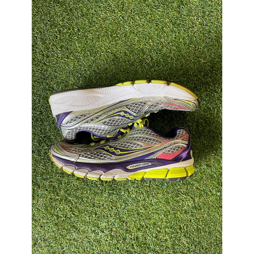 Saucony Ride 7 S10241-2 Womens US 8 Running Shoes Silver Purple Athletic Sneaker